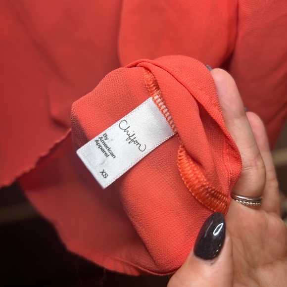 AMERICAN APPAREL CHIFFON Crop Top - Picture 3 of 3